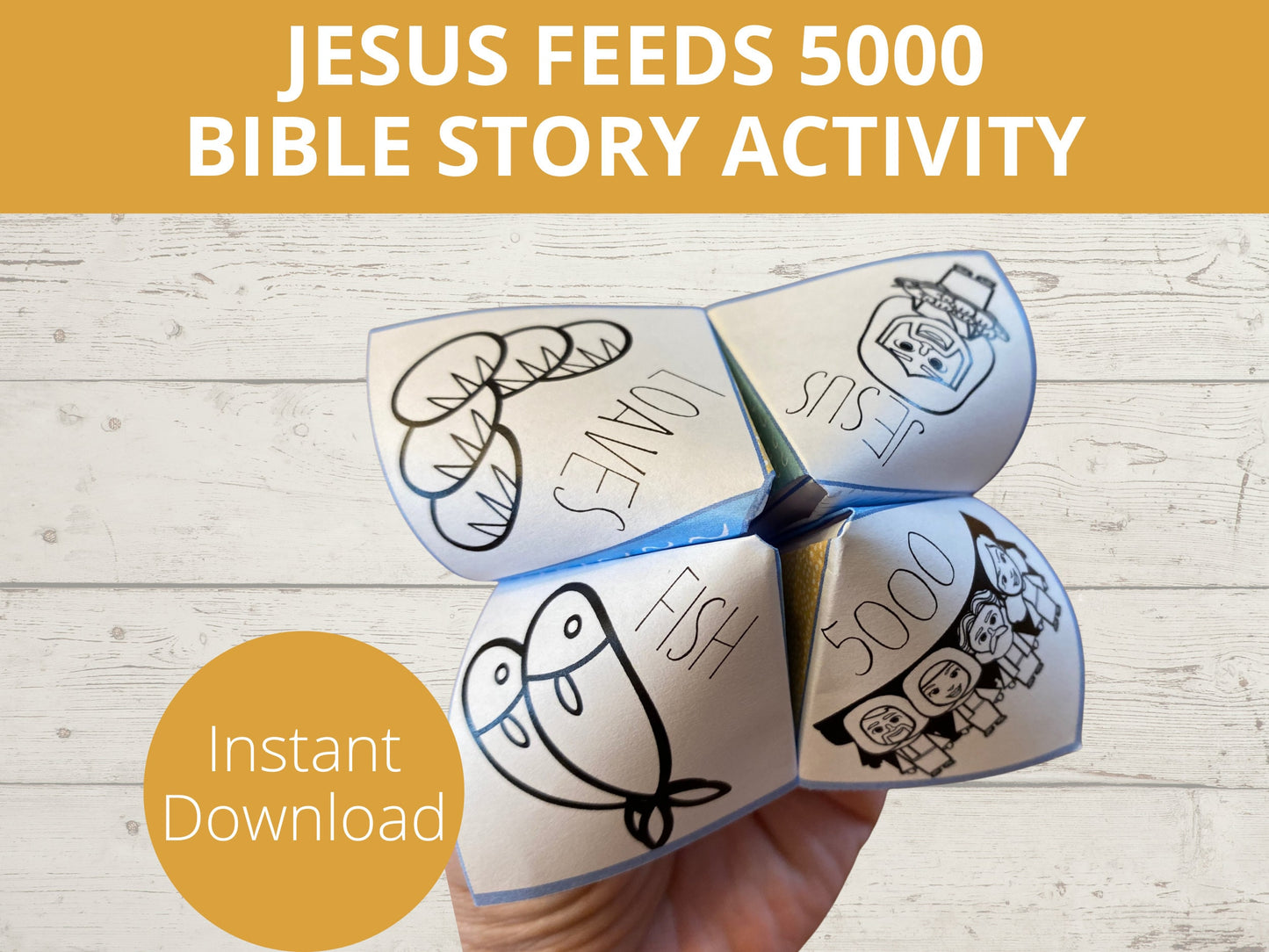 Jesus Feeds 5000 Printable Cootie Catcher
