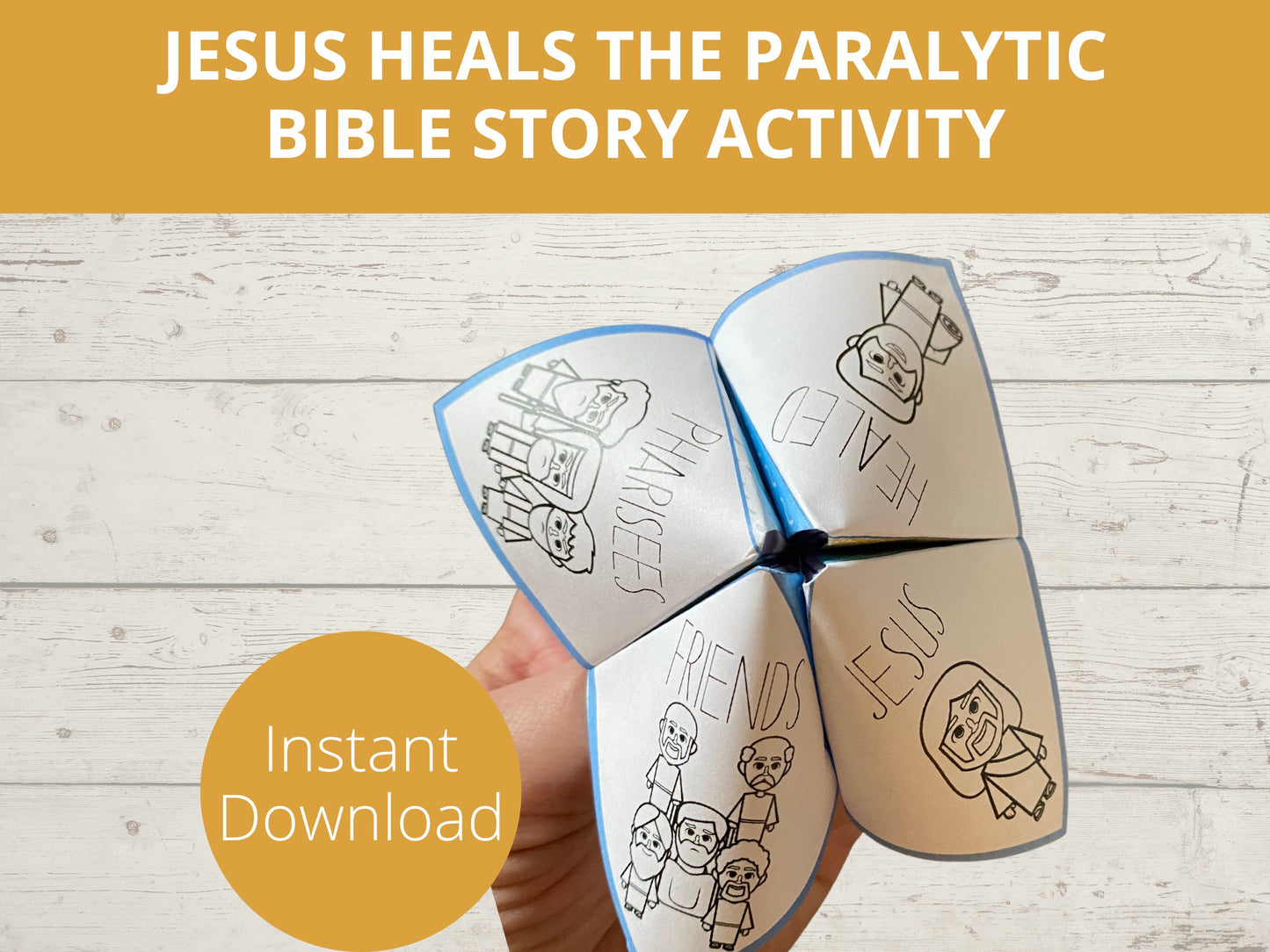 Jesus Heals a Paralyzed Man Printable Cootie Catcher