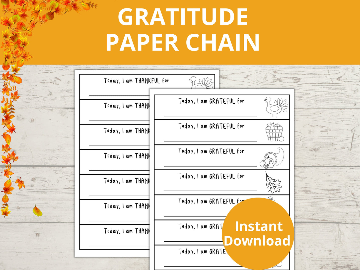 I am thankful for Printable Activity for Thanksgiving