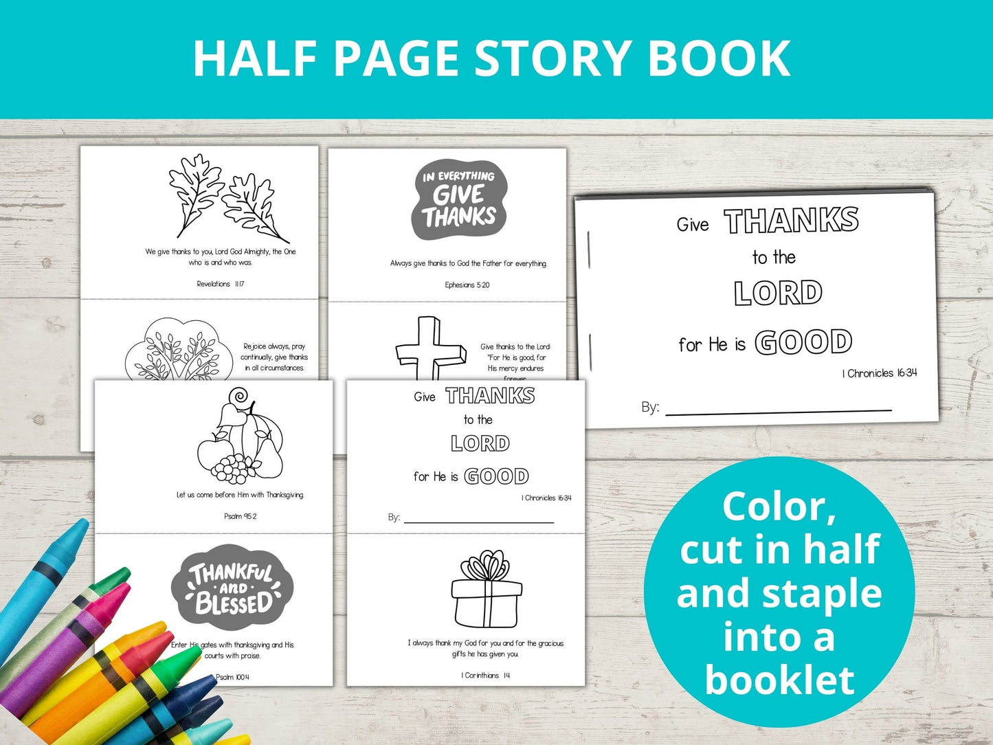 Give Thanks to the Lord Printable Activity Pack