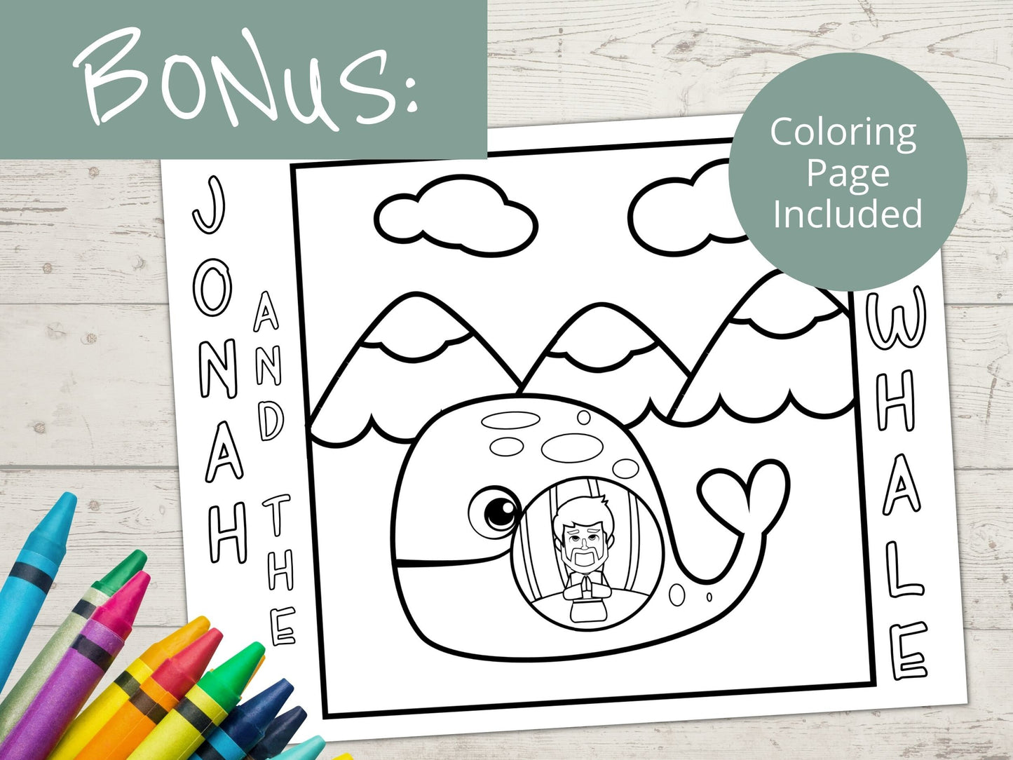 Jonah and the Whale Printable Activity Page