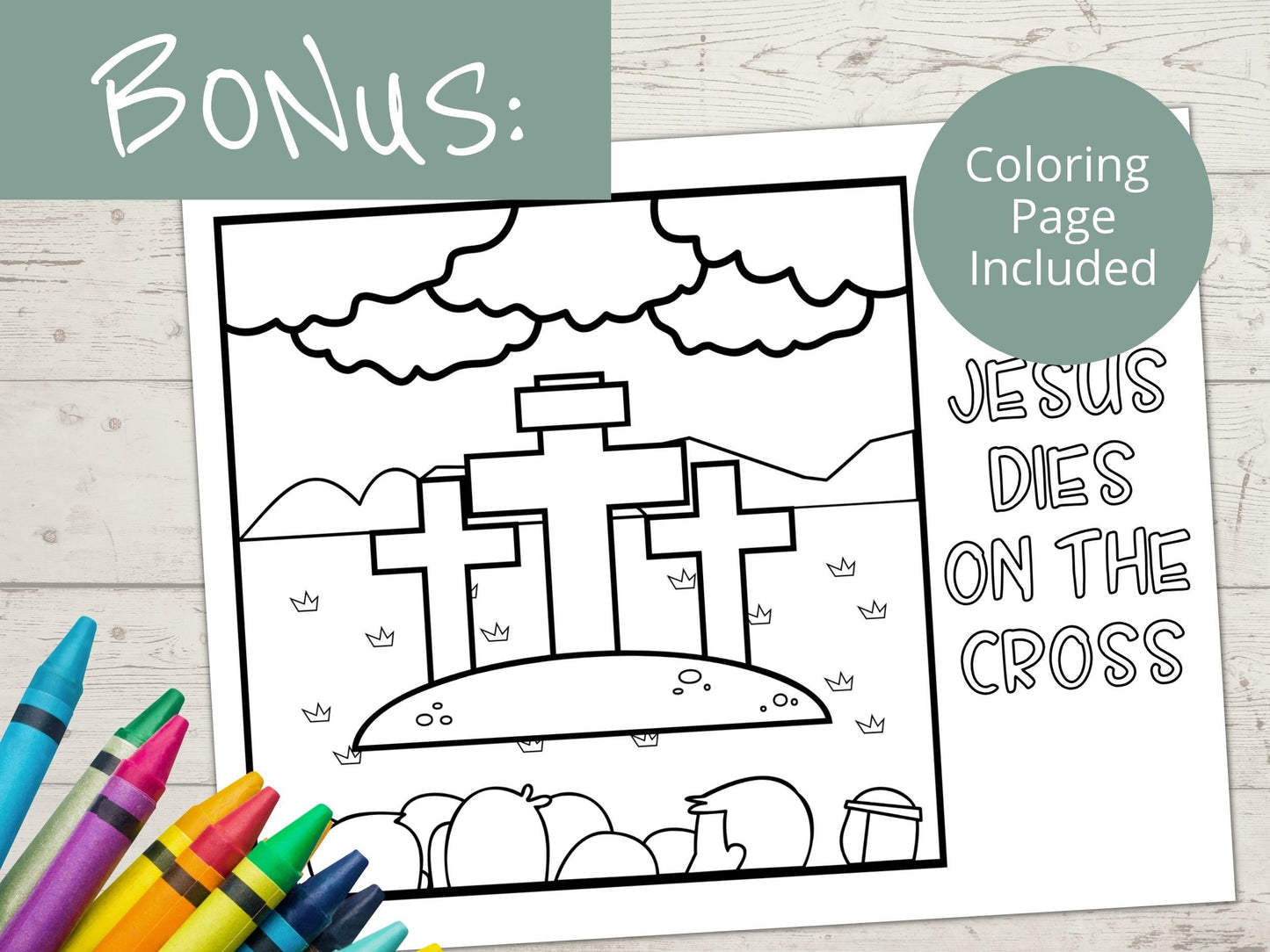 Jesus Dies on Cross Printable Activity Page