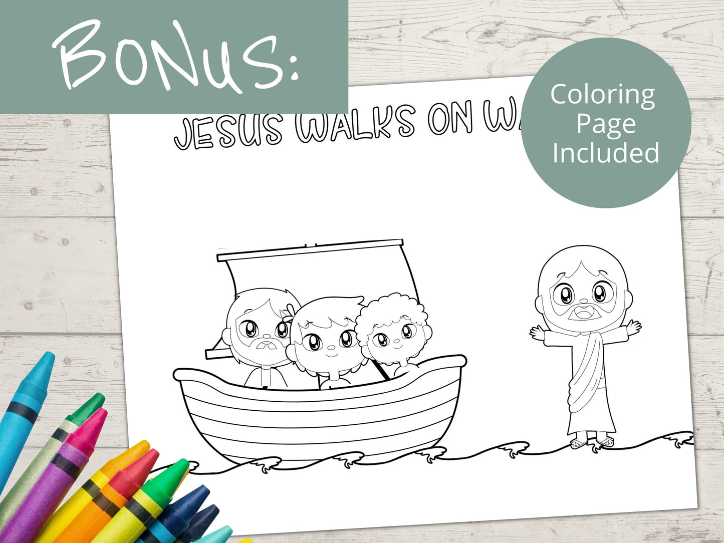 Jesus Walks on Water Printable Activity Page