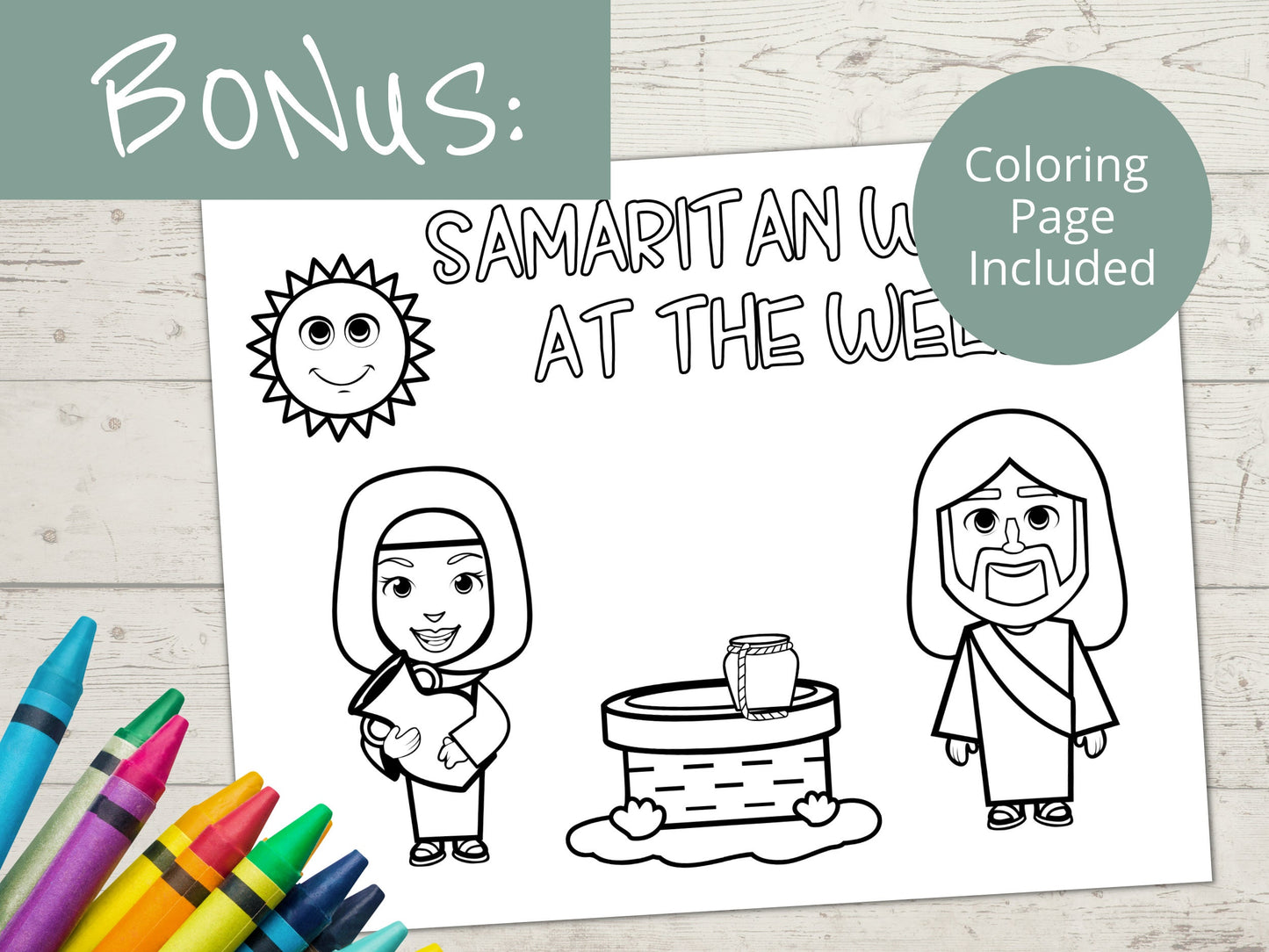 Samaritan Woman and the Well Printable Activity Page