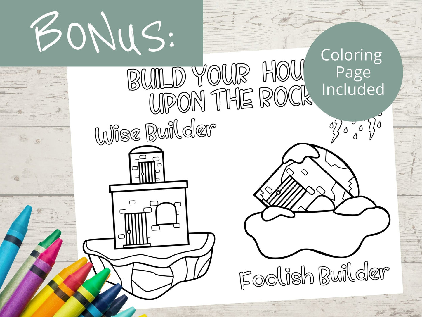 Wise and Foolish Builder Printable Activity Page