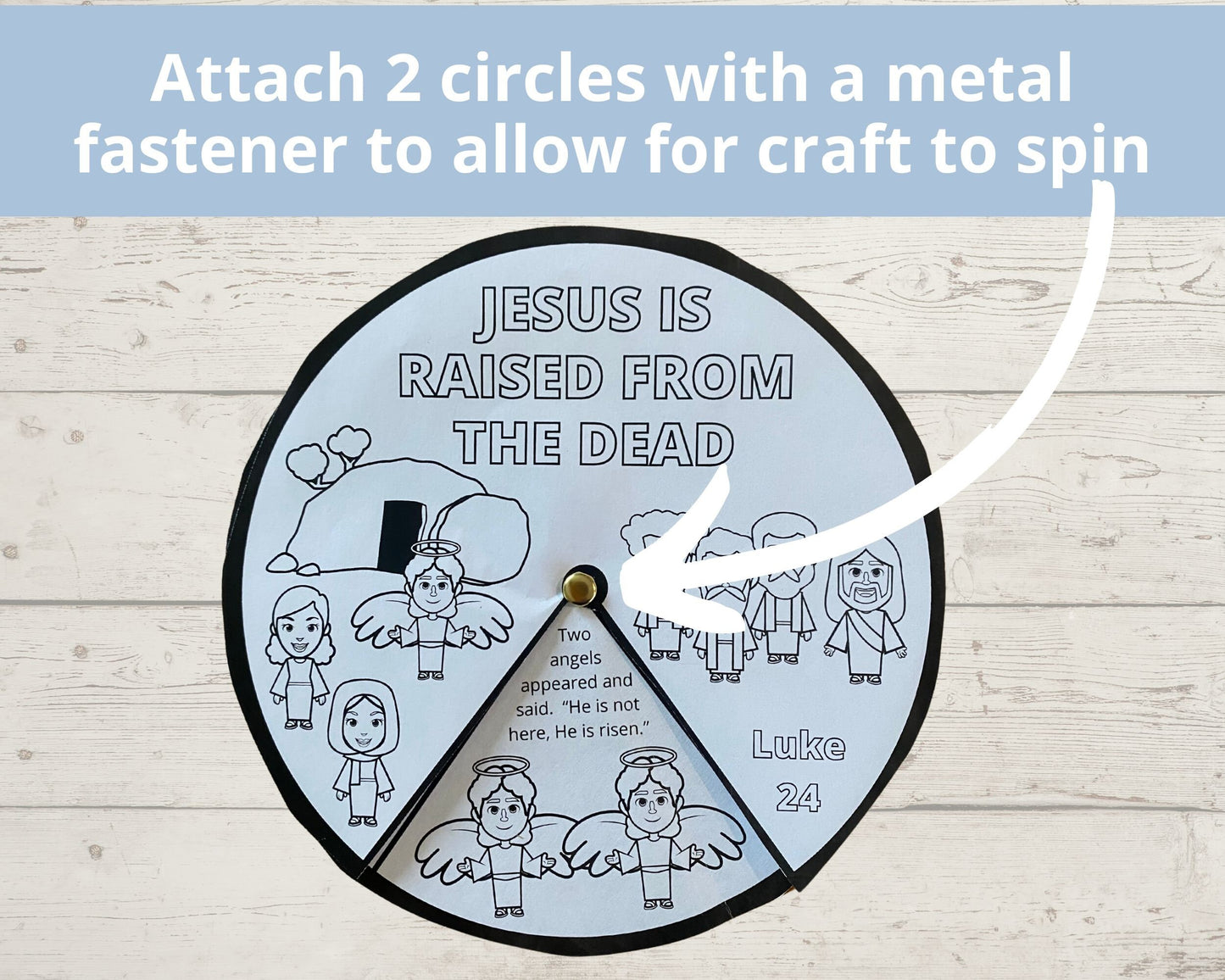 Jesus is Raised from the Dead Printable Spinner