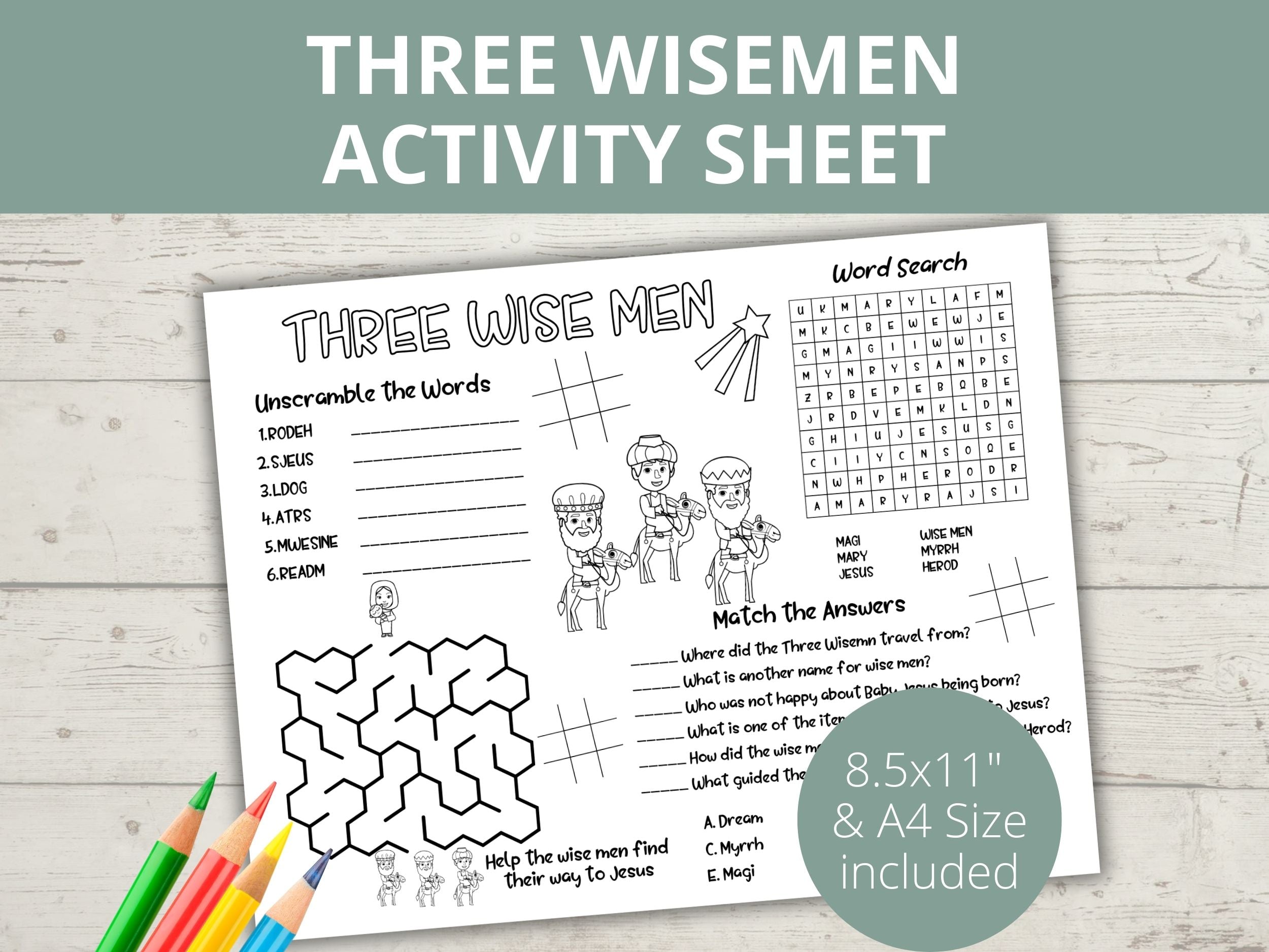 three wise men activity page