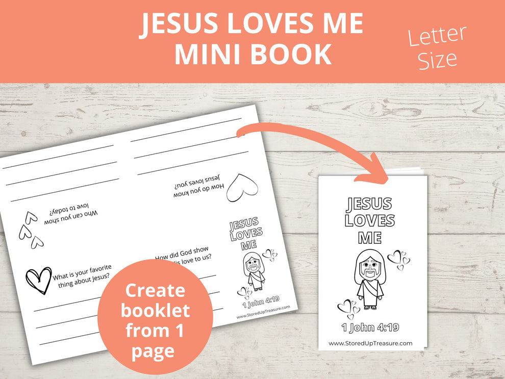 Jesus Loves Me Mini Book – Stored Up Treasure