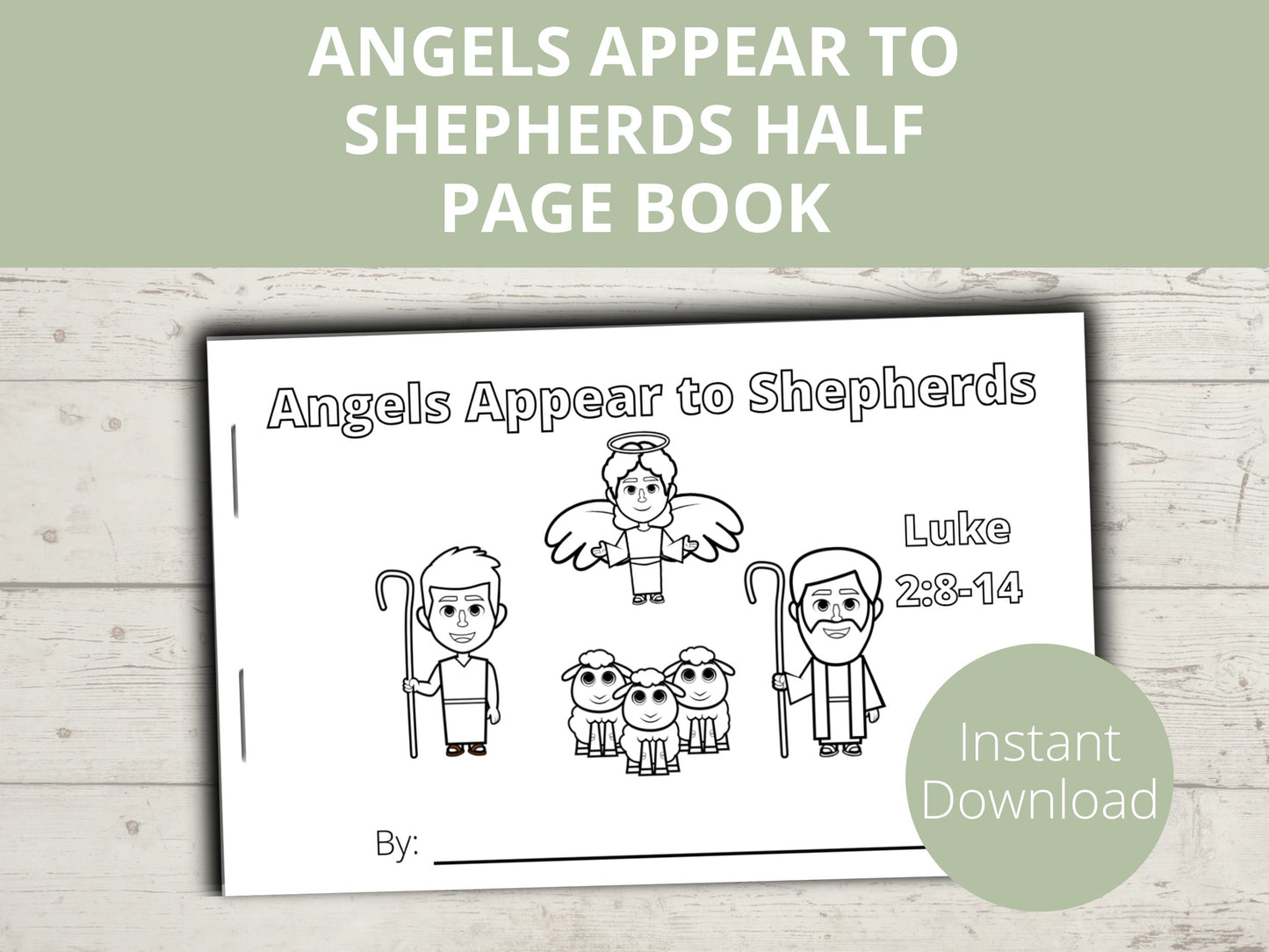 Angels Appear to Shepherds Half Page Books