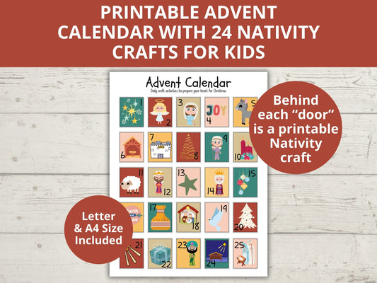 Advent Calendar of Nativity Crafts