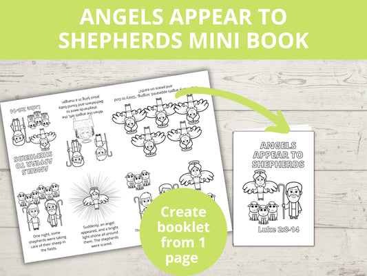 Angels Appear to Shepherds Mini Book