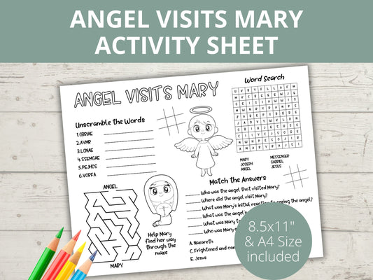 An Angel Visits Mary Activity Page