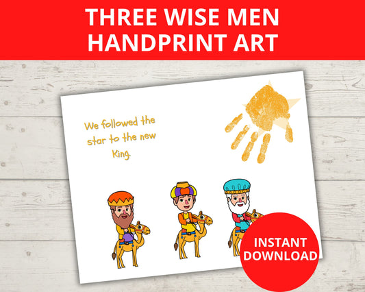 Three Wise Men Handprint Art