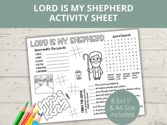 Lord is my Shepherd Activity Page
