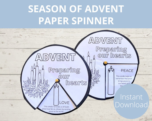 Advent Wreath Printable Spinner