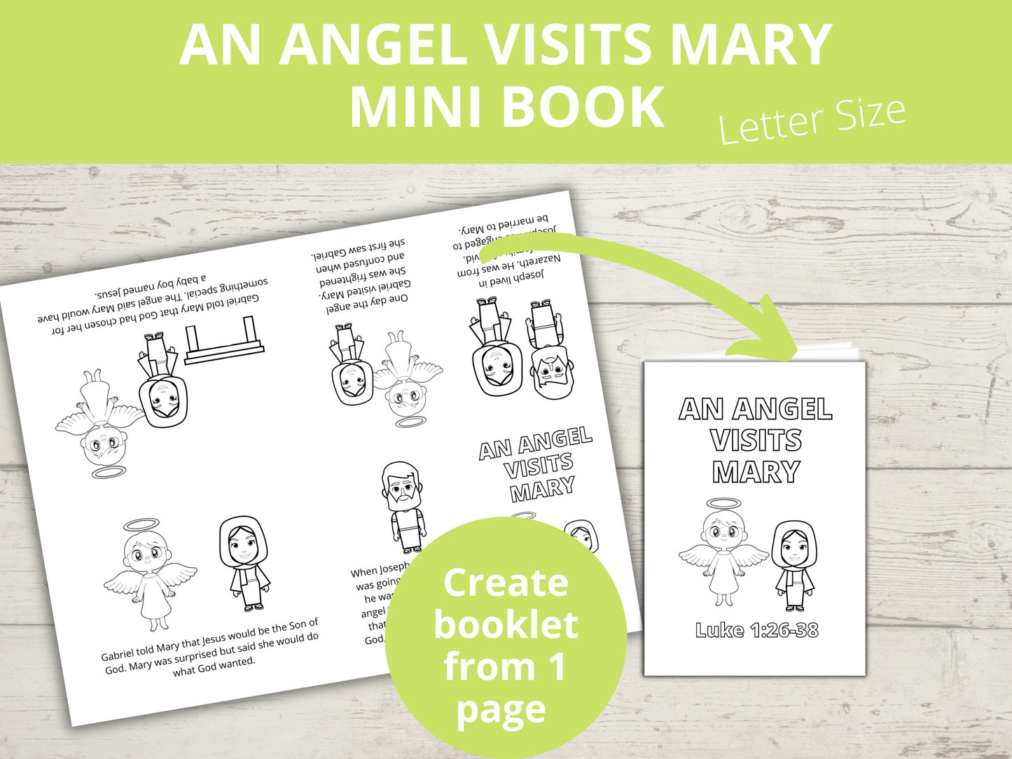 An Angel Visits Mary Mini Book