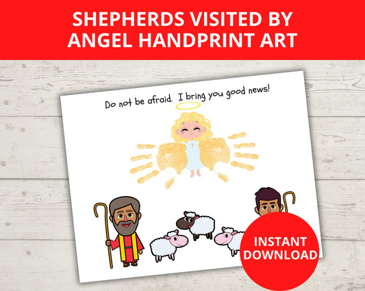 Angels appear to Shepherds Handprint Craft