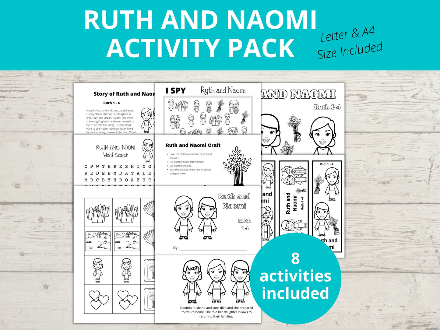 Ruth and Naomi Activity Pack