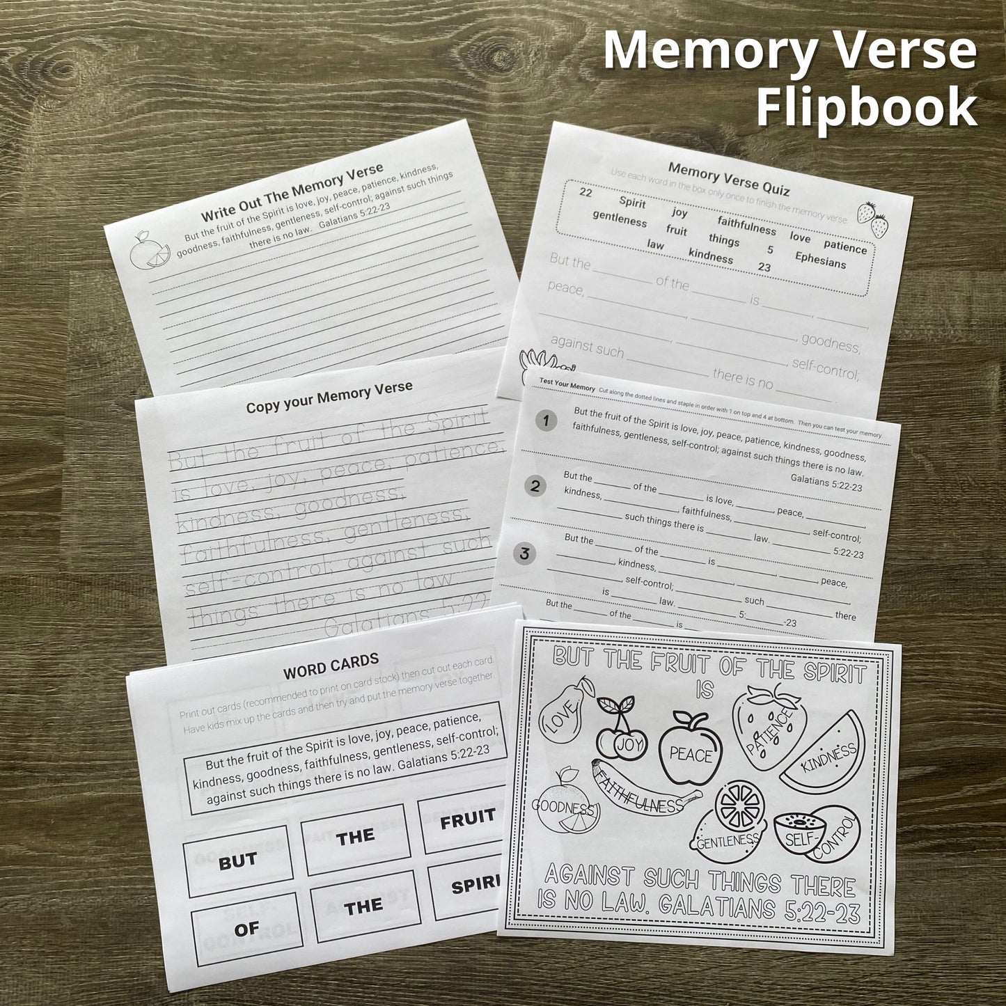 Fruit of the Spirit - Galatians 5:22-23 Activity Pack