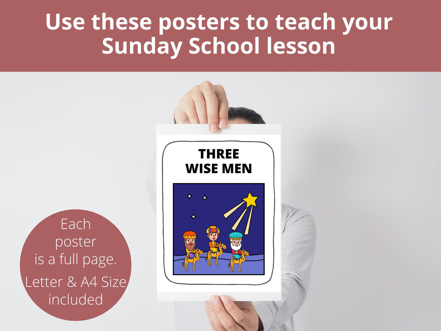 Three Wise Men Posters and Coloring Pages