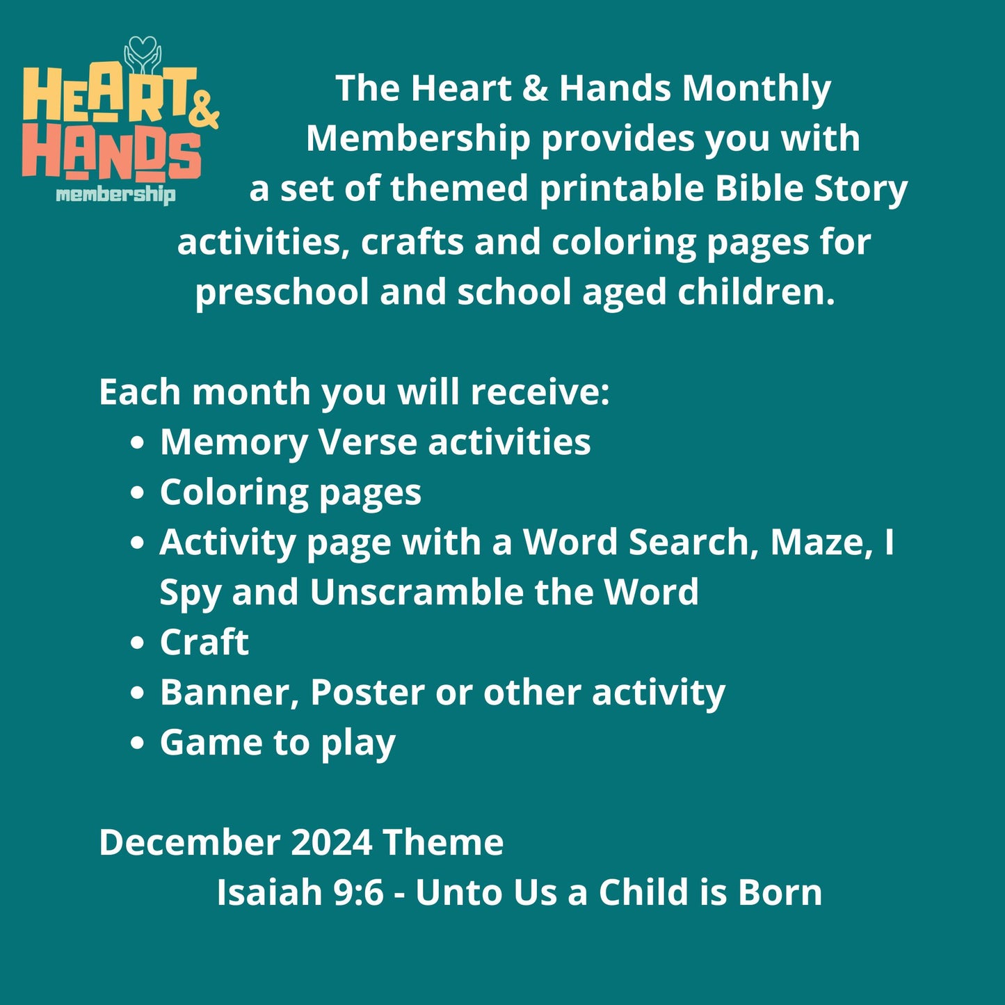 Heart & Hands Monthly Membership