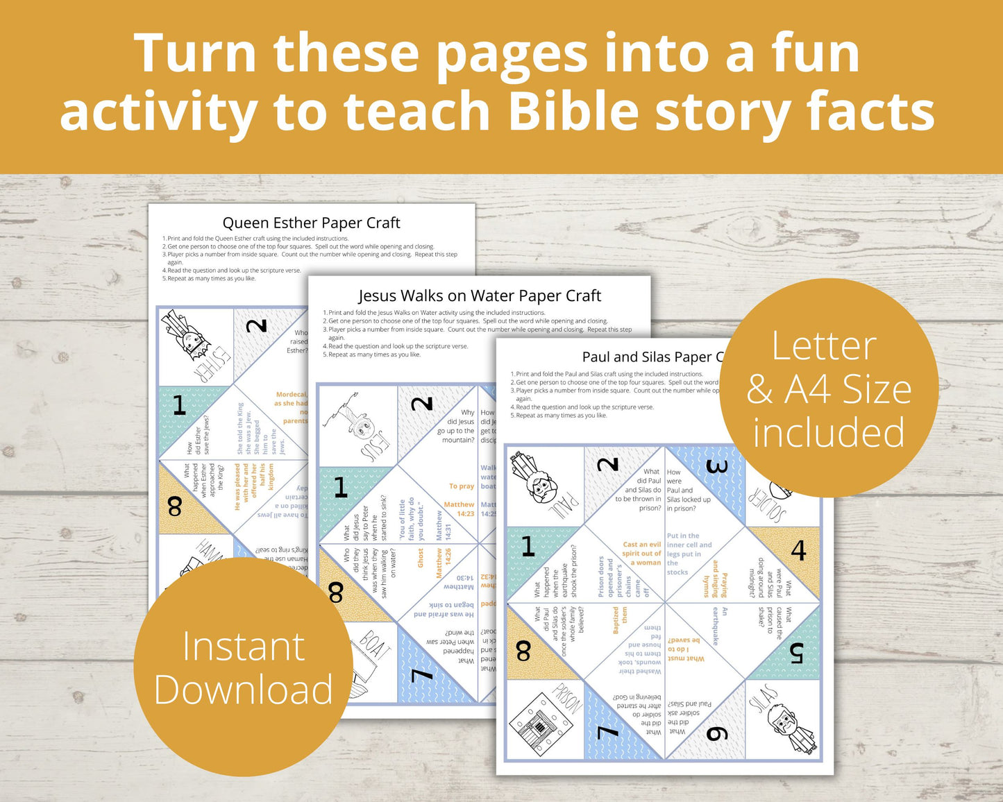 Bundle - 35 Bible Story Cootie Catchers