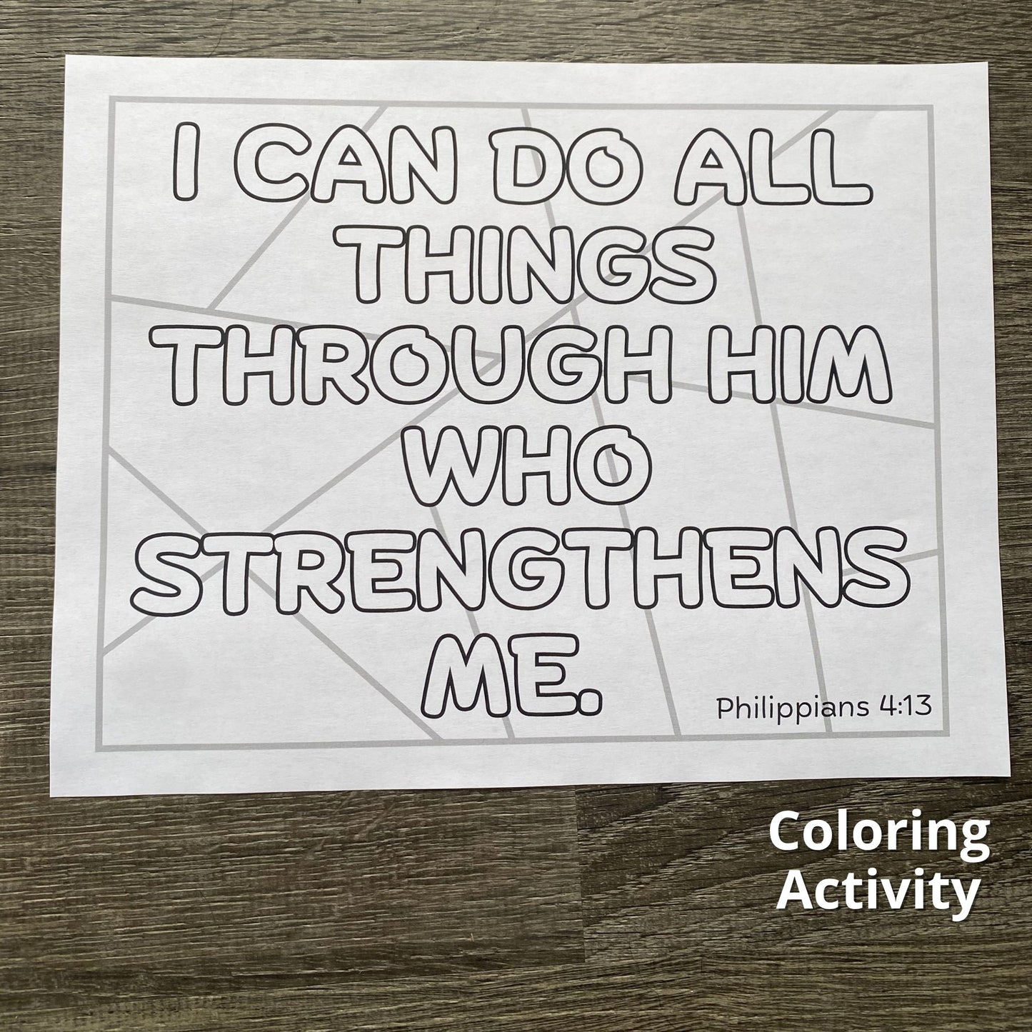 Philippians 4:13 Activity Pack
