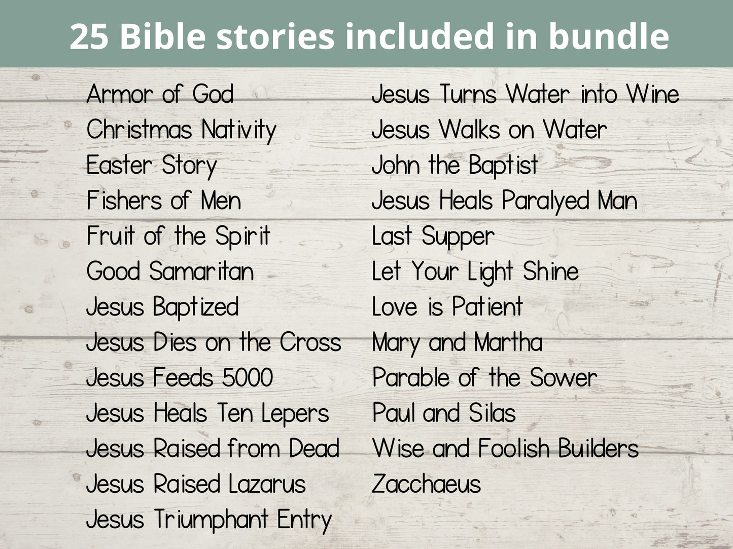 Bundle - 25 New Testament Bible Story Activity Pages