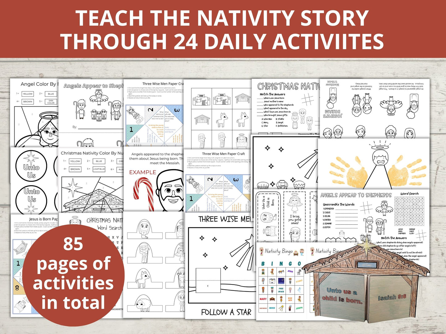 Advent Calendar of Nativity Crafts