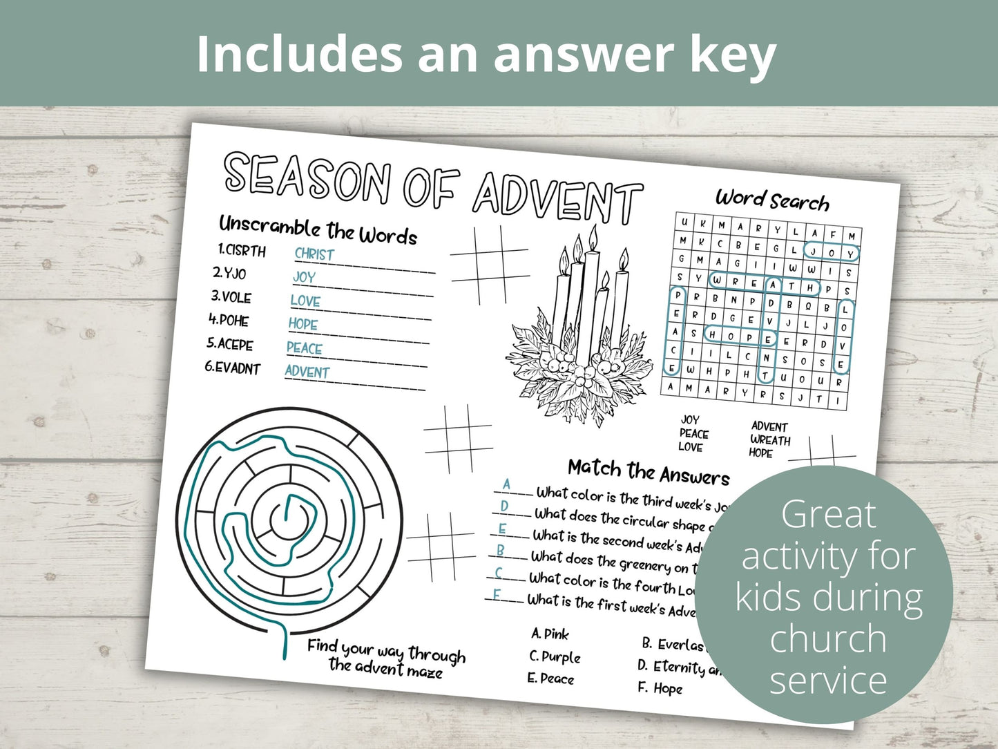 Season of Advent Activity Page