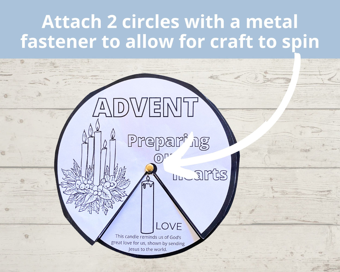 Advent Wreath Printable Spinner