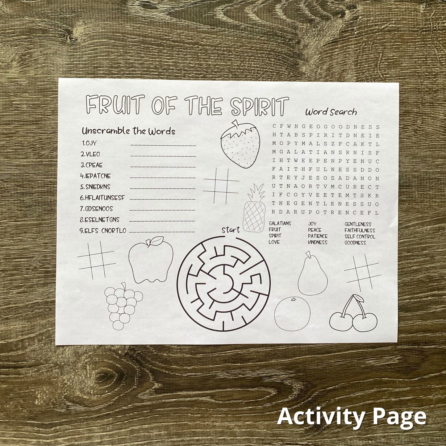 Fruit of the Spirit - Galatians 5:22-23 Activity Pack