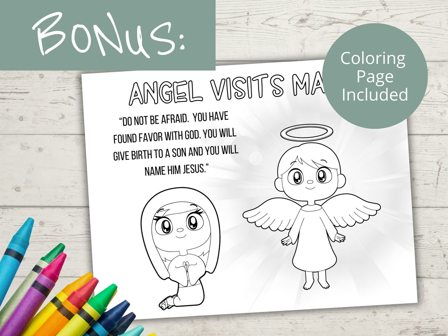 An Angel Visits Mary Activity Page