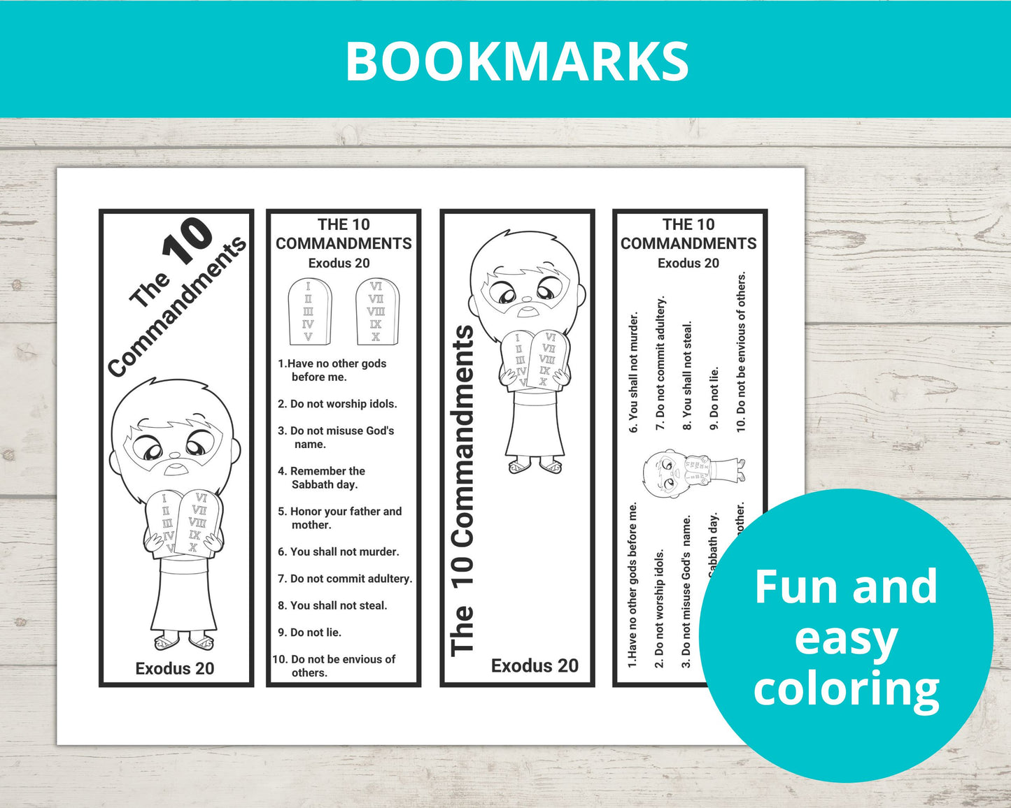 10 Commandments Printable Activity Pack