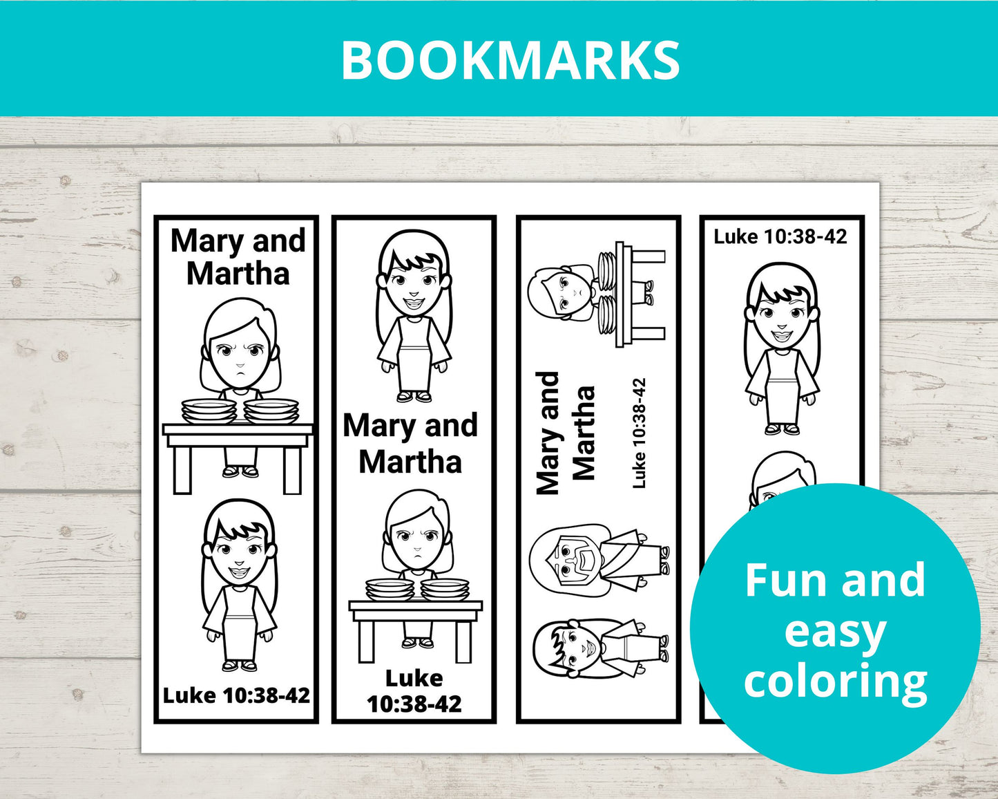 Mary and Martha Printable Activity Pack