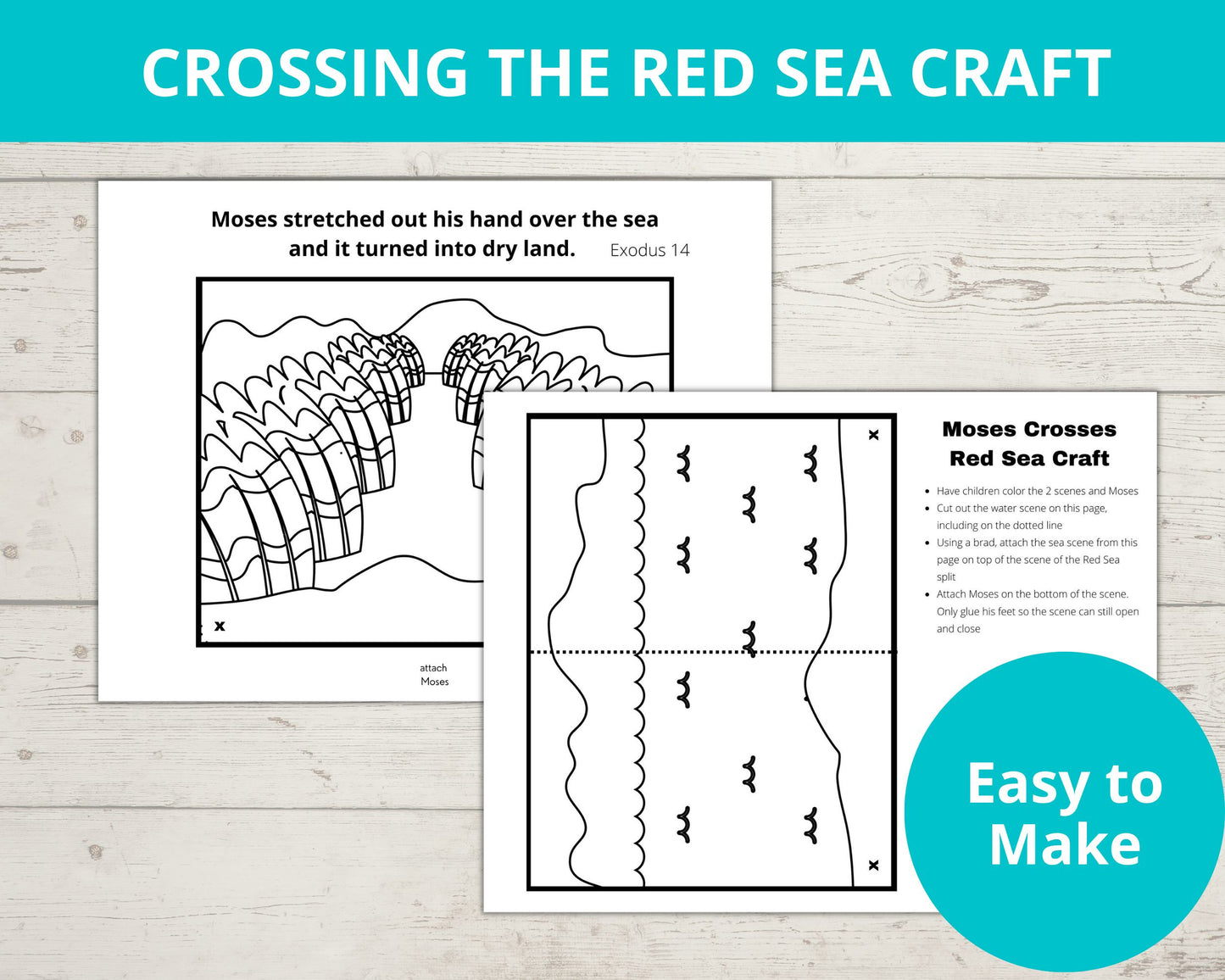 Crossing the Red Sea Printable Activity Pack