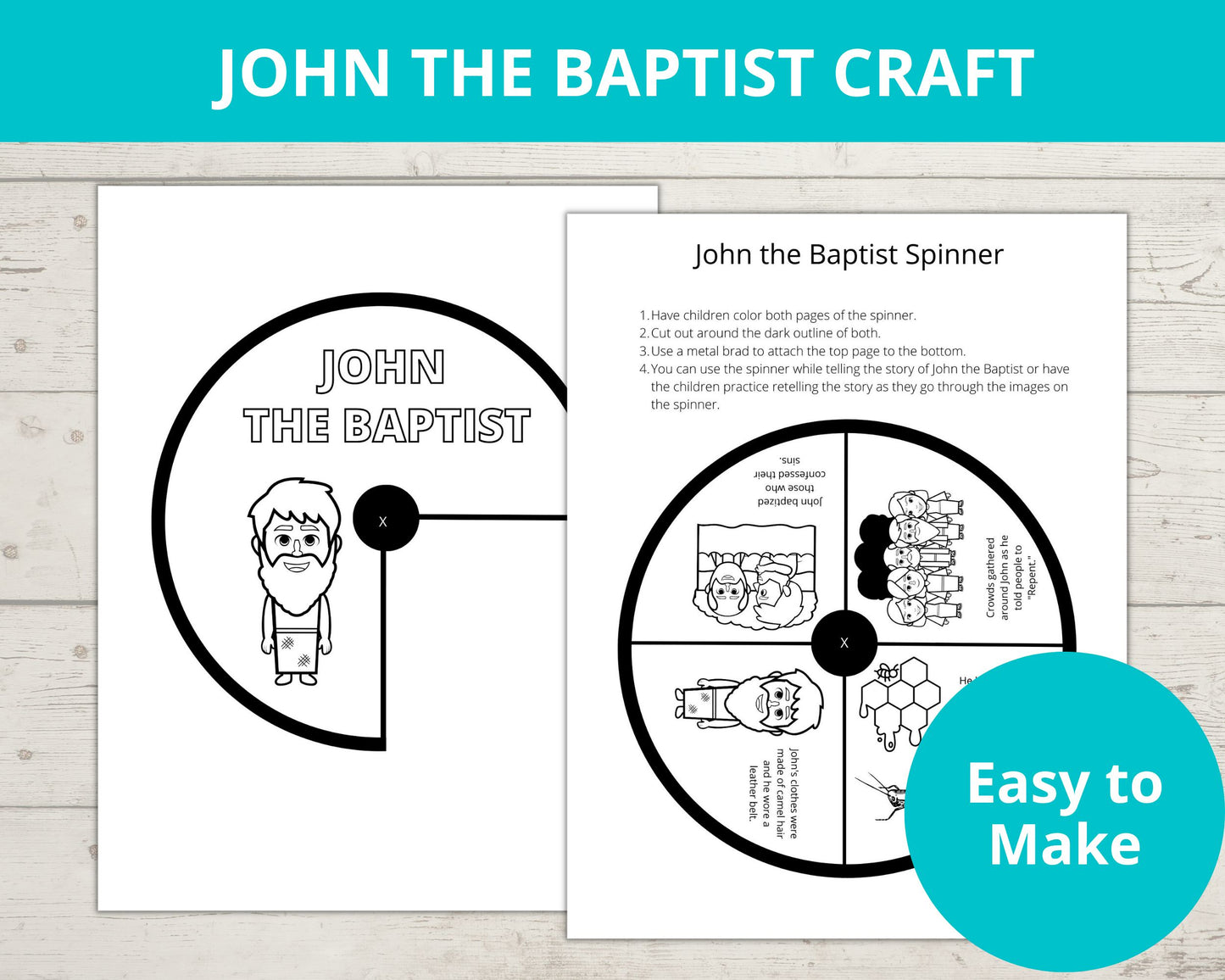 John the Baptist Printable Activity Pack