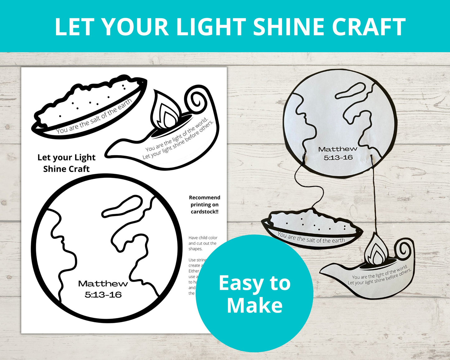 Let Your Light ShinePrintable Activity Pack