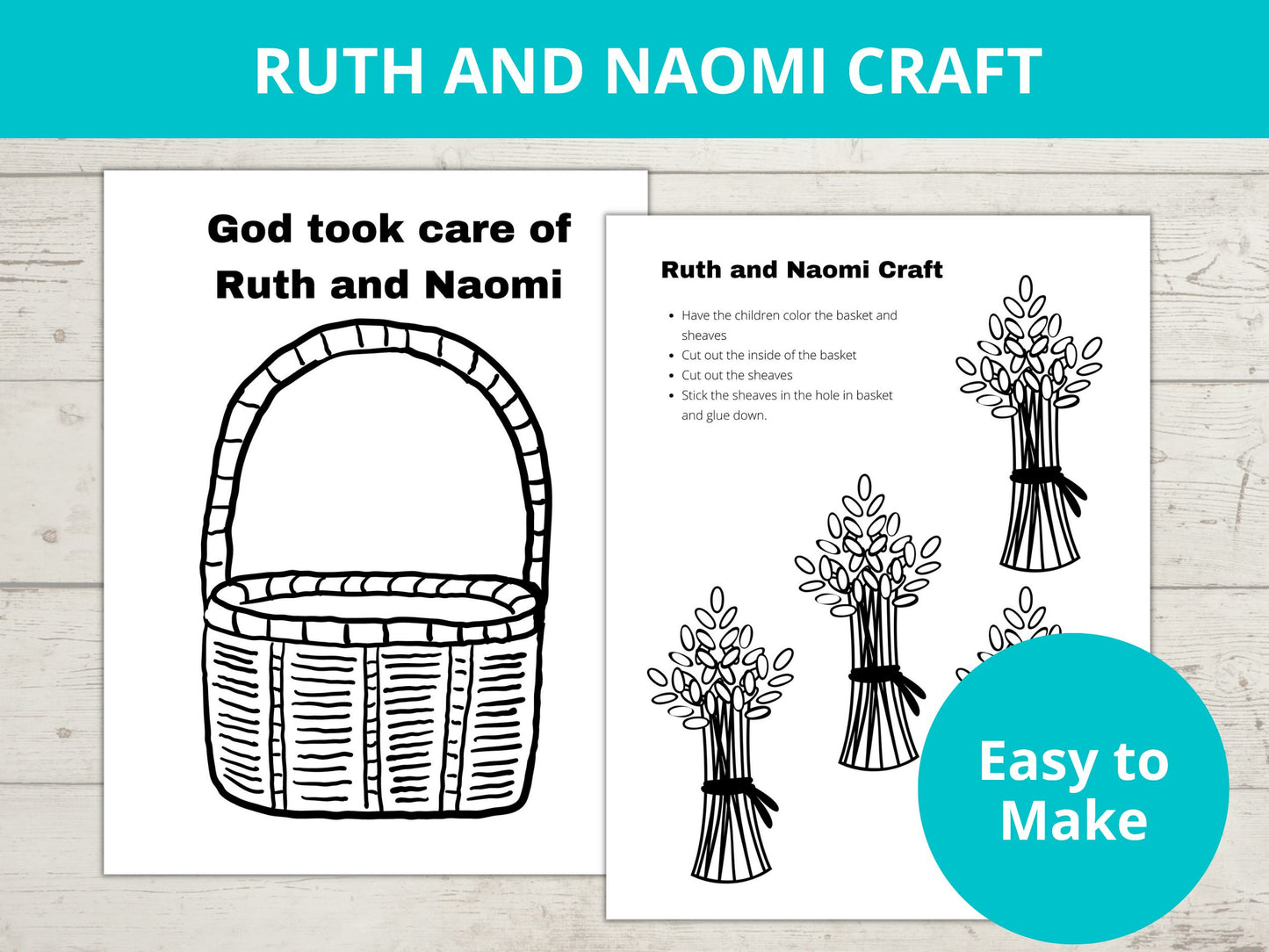 Ruth and Naomi Activity Pack