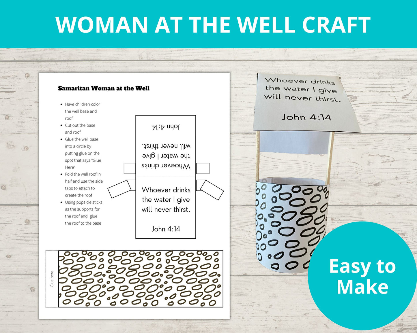 Woman and the Well Printable Activity Pack