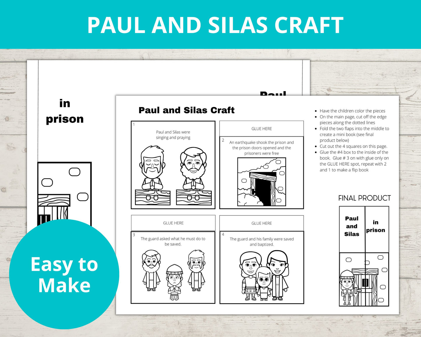 Paul and Silas Printable Activity Pack