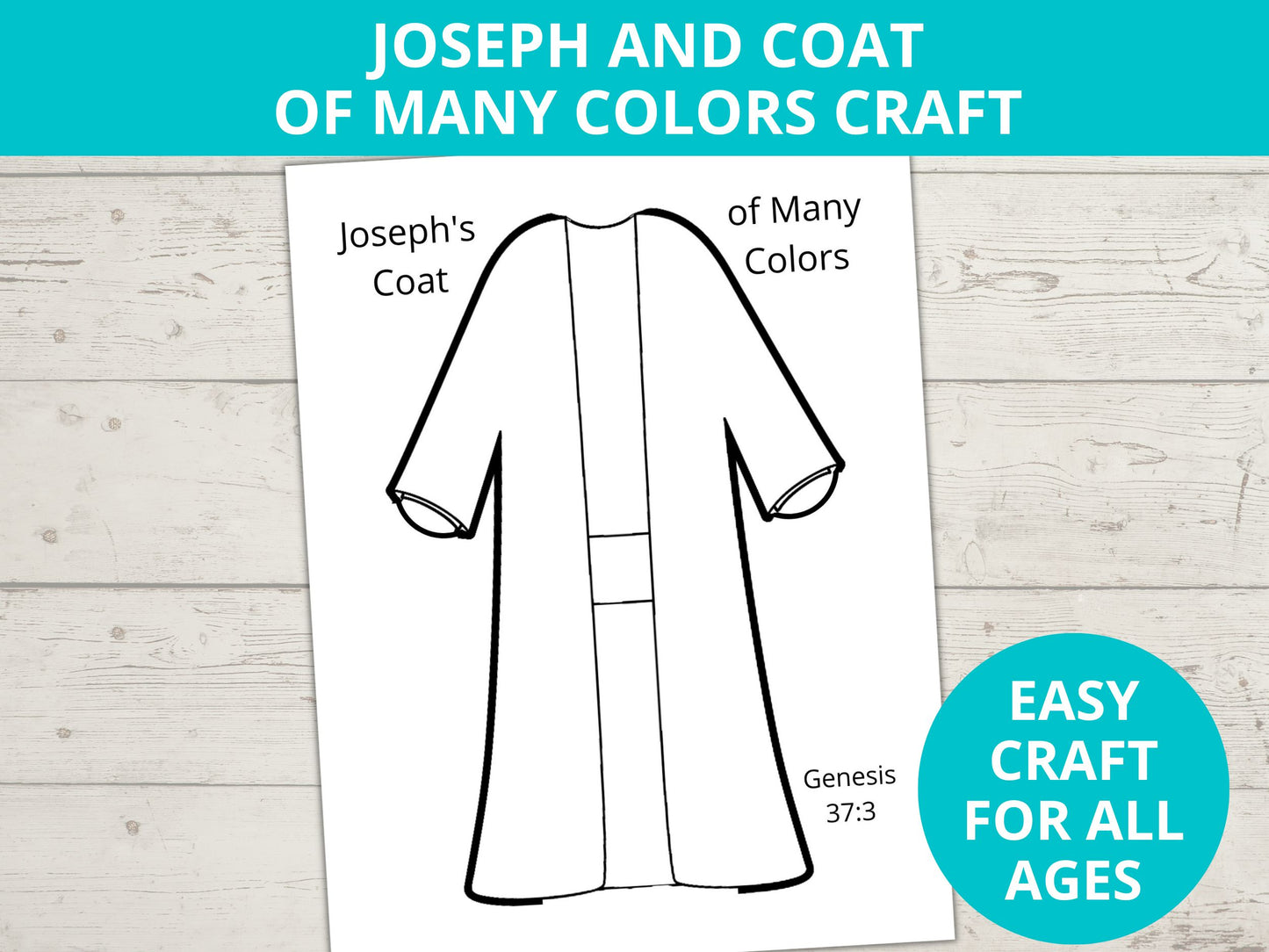 Joseph Coat of Many Colors Printable Activity Pack