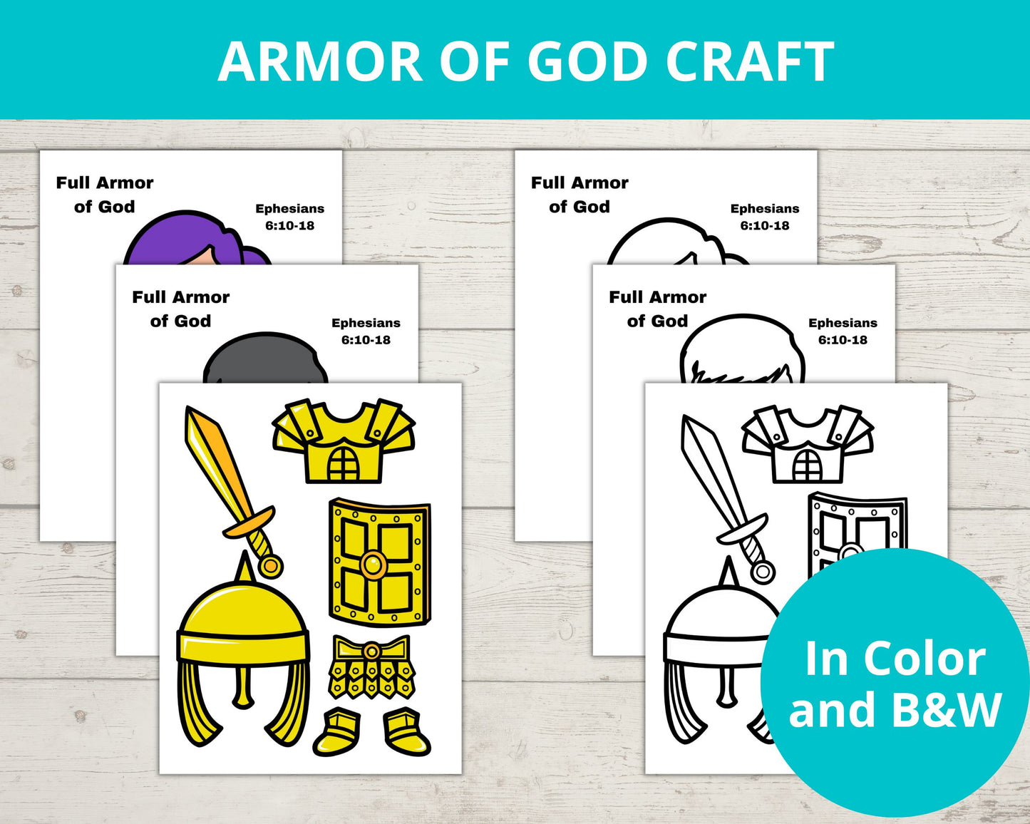 Armor of God Printable Activity Pack