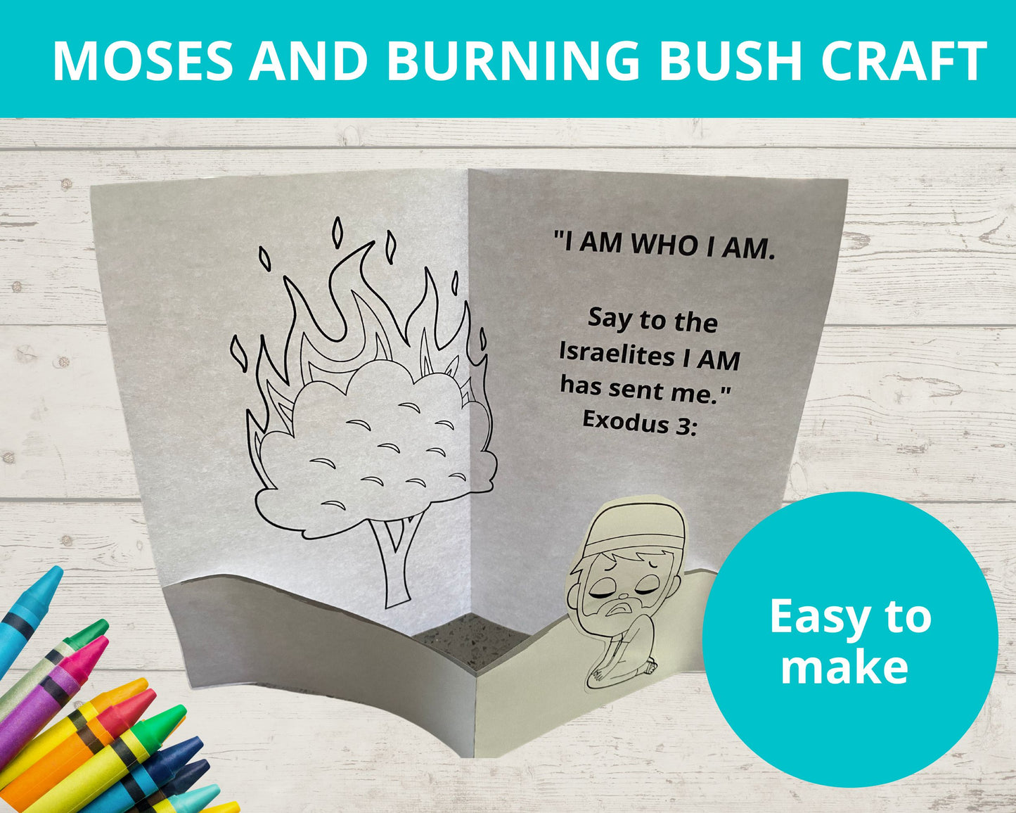 Moses and the Burning Bush Printable Activity Pack