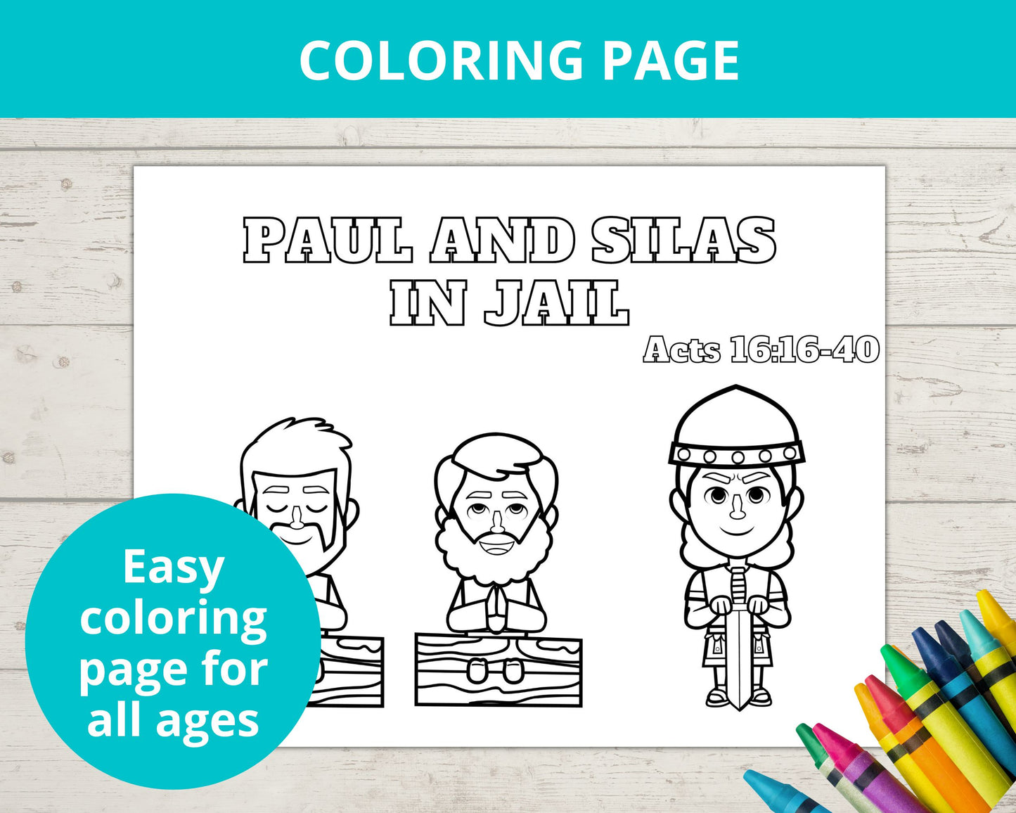 Paul and Silas Printable Activity Pack