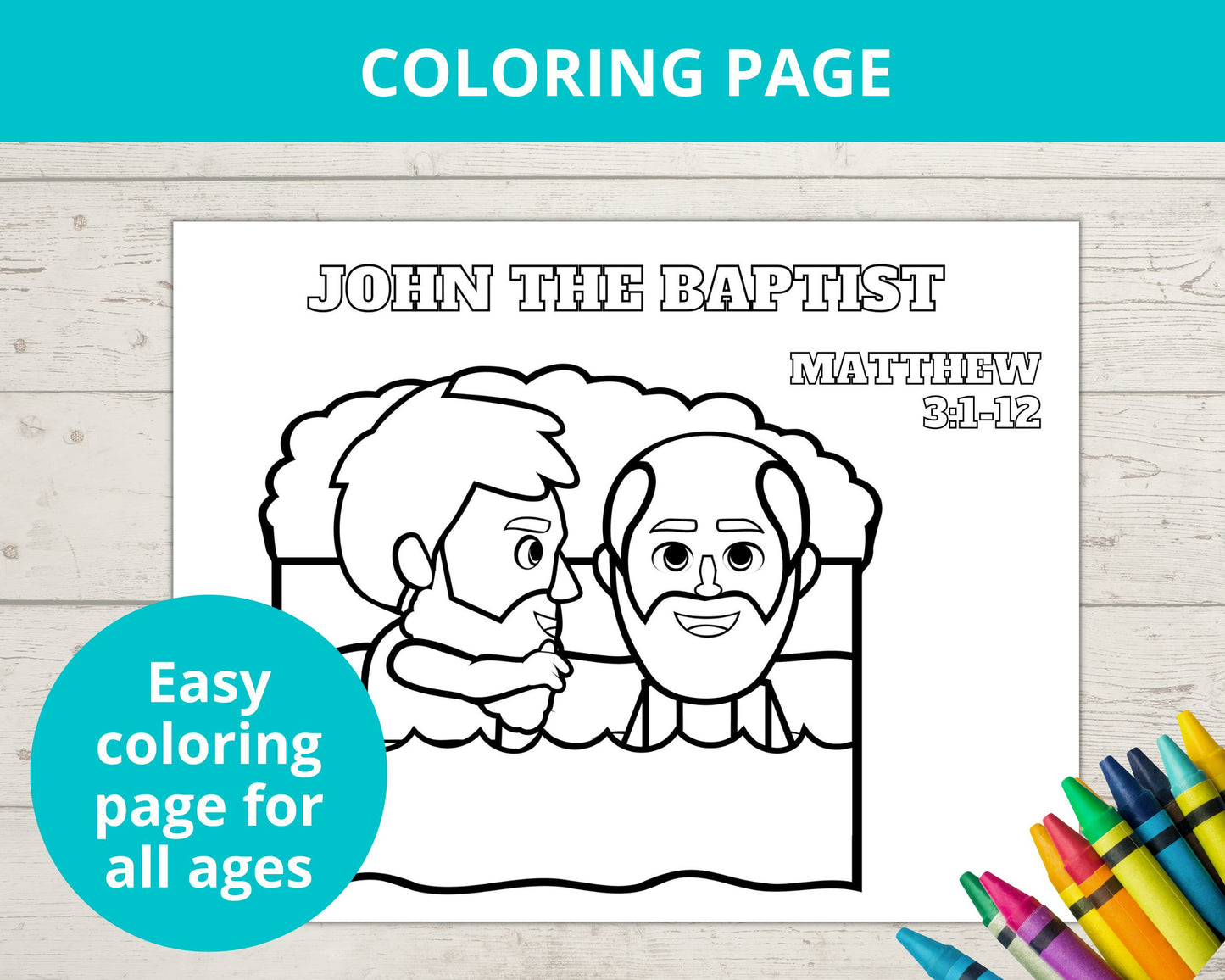 John the Baptist Printable Activity Pack