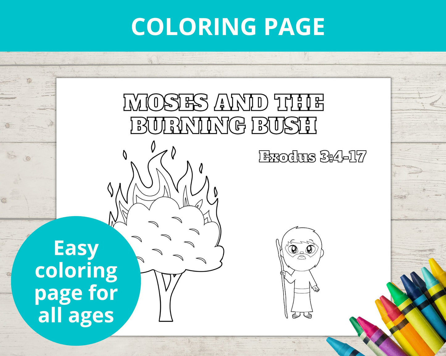 Moses and the Burning Bush Printable Activity Pack