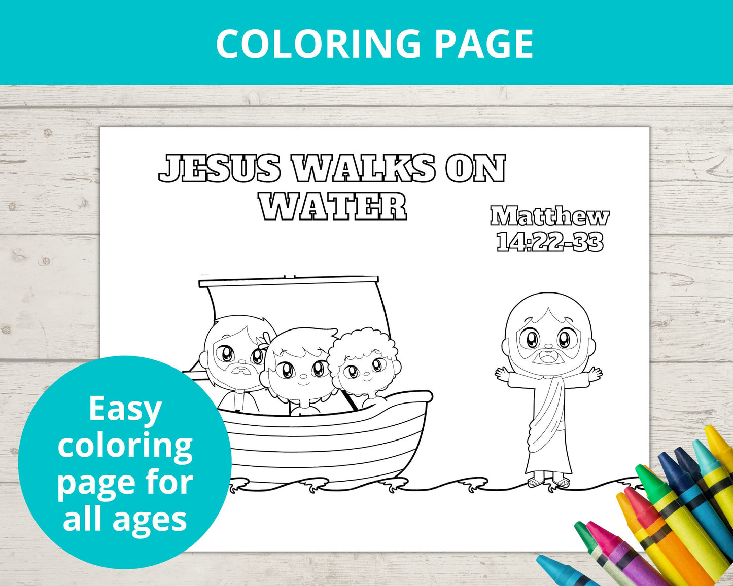 Jesus Walks On Water Printable Activity Pack