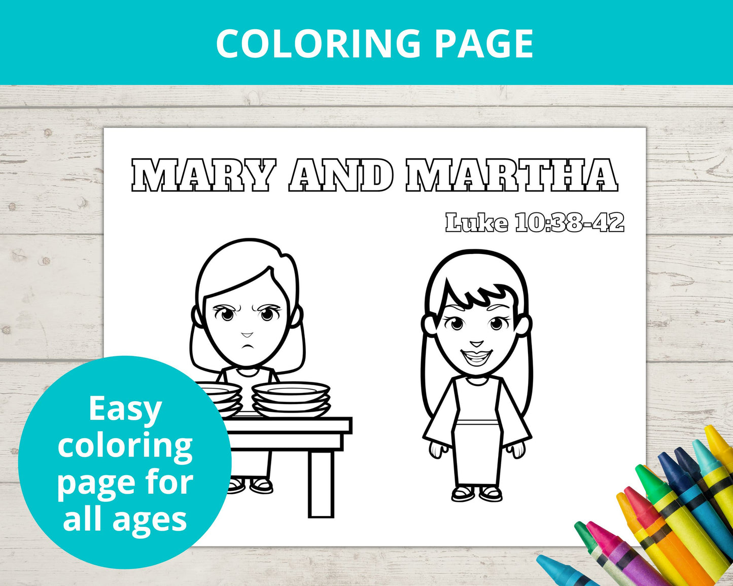 Mary and Martha Printable Activity Pack