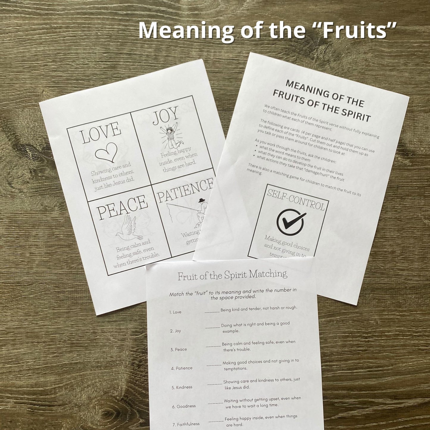 Fruit of the Spirit - Galatians 5:22-23 Activity Pack